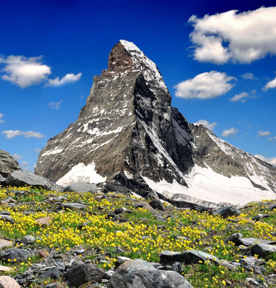 Bela montanha Matterhorn - Alpes Suíços puzzle online