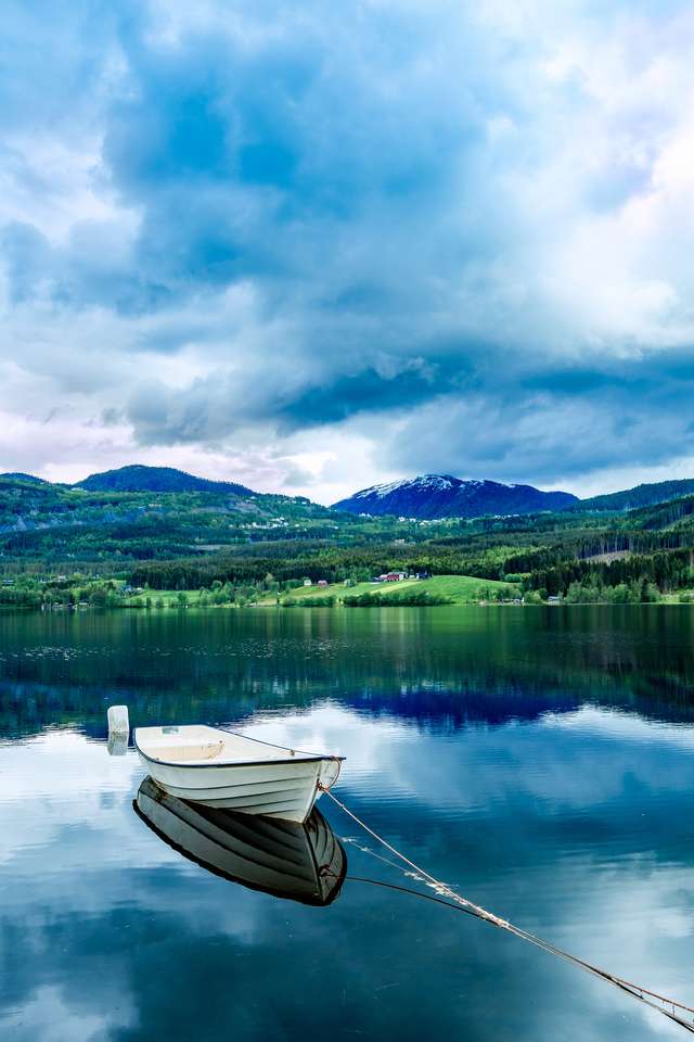 Prachtige natuur Noorwegen natuurlijke landschap. legpuzzel online