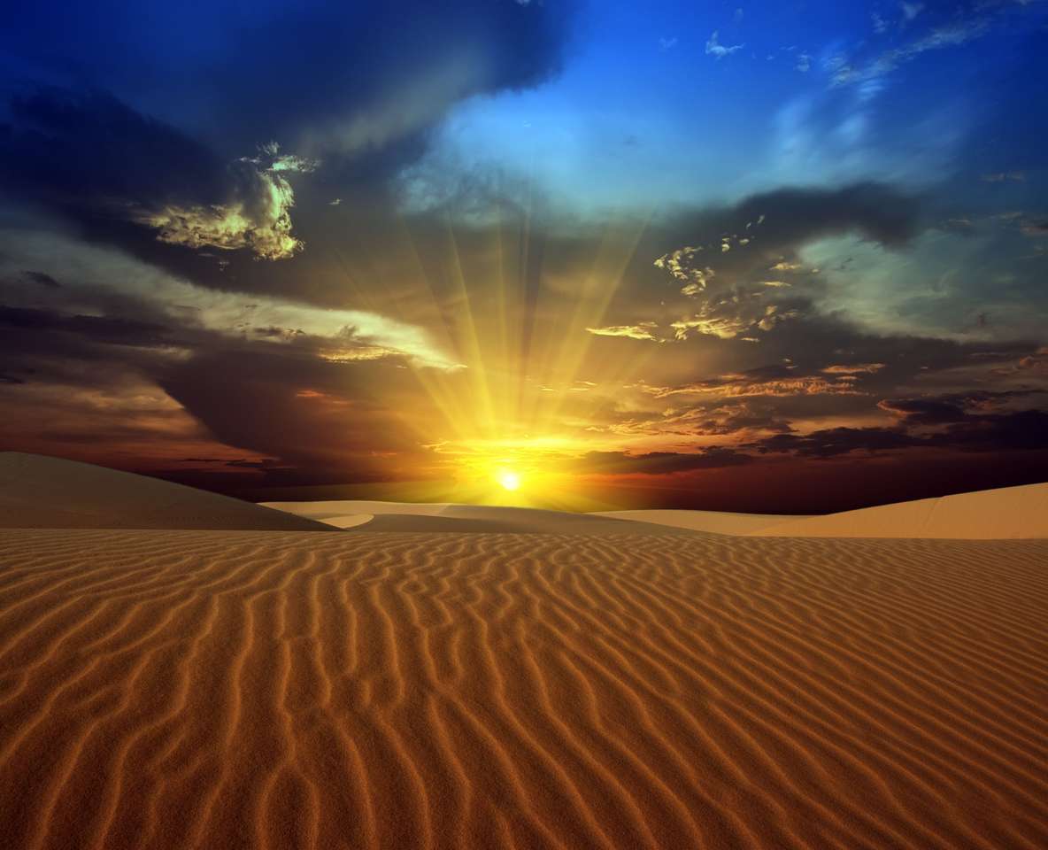 Woestijn ochtend online puzzel