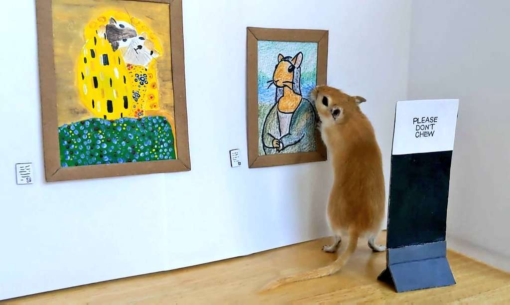 o pequeno hamster artista quebra-cabeças online