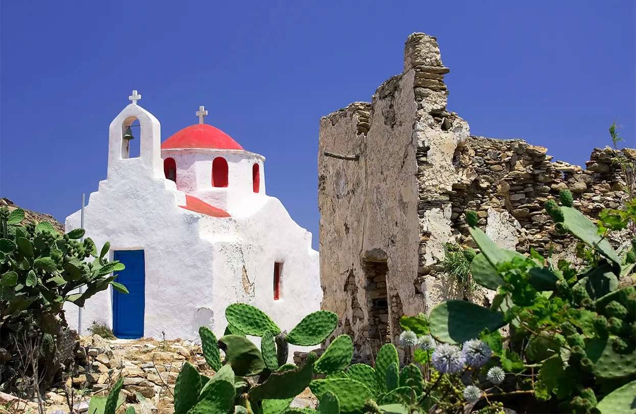 Ilha grega de Mykonos Ano Mera puzzle online