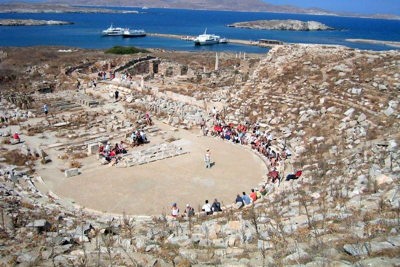 Ilha grega de Mykonos Dilos puzzle online