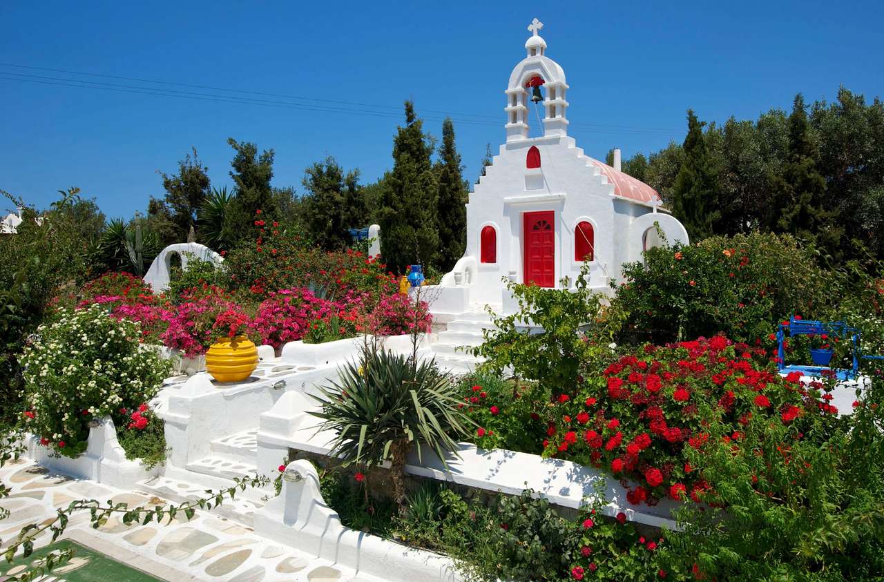 Гръцки остров Миконос Клувас онлайн пъзел