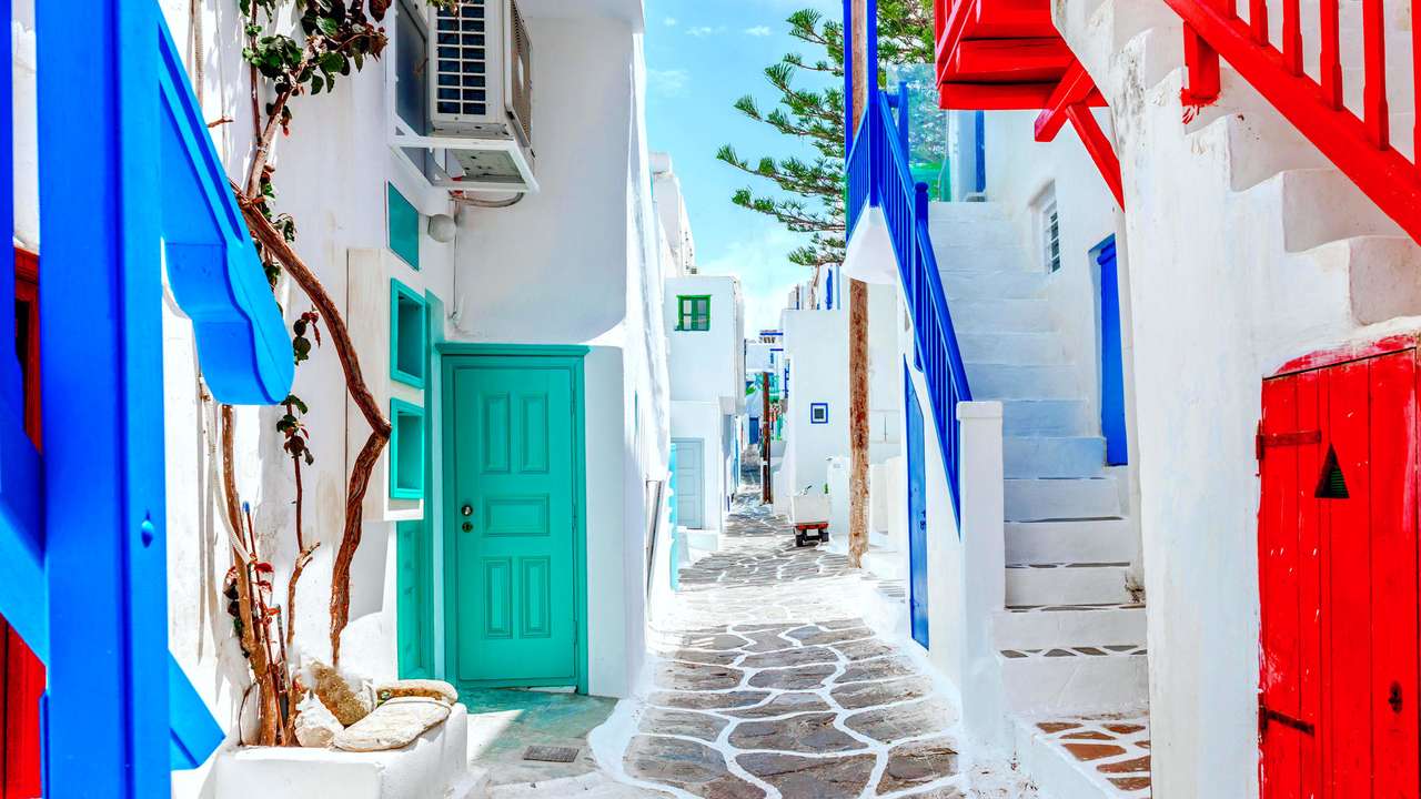 Грецький острів Міконос онлайн пазл