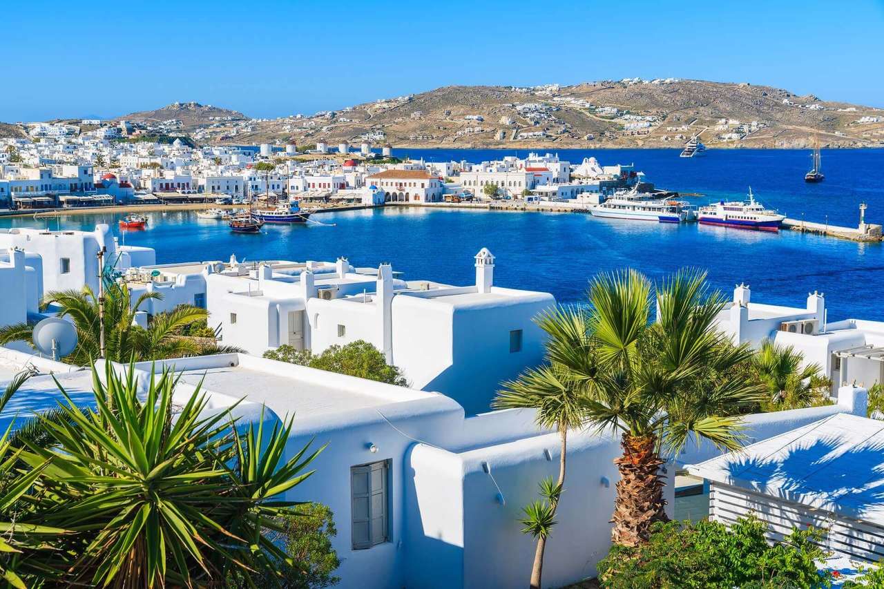 Гръцки остров Миконос онлайн пъзел