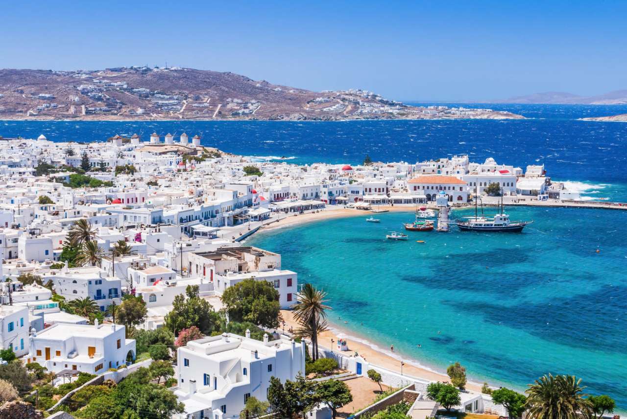 Ilha grega de Míconos quebra-cabeças online