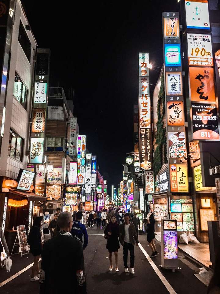 Tokio bei Nacht Puzzlespiel online