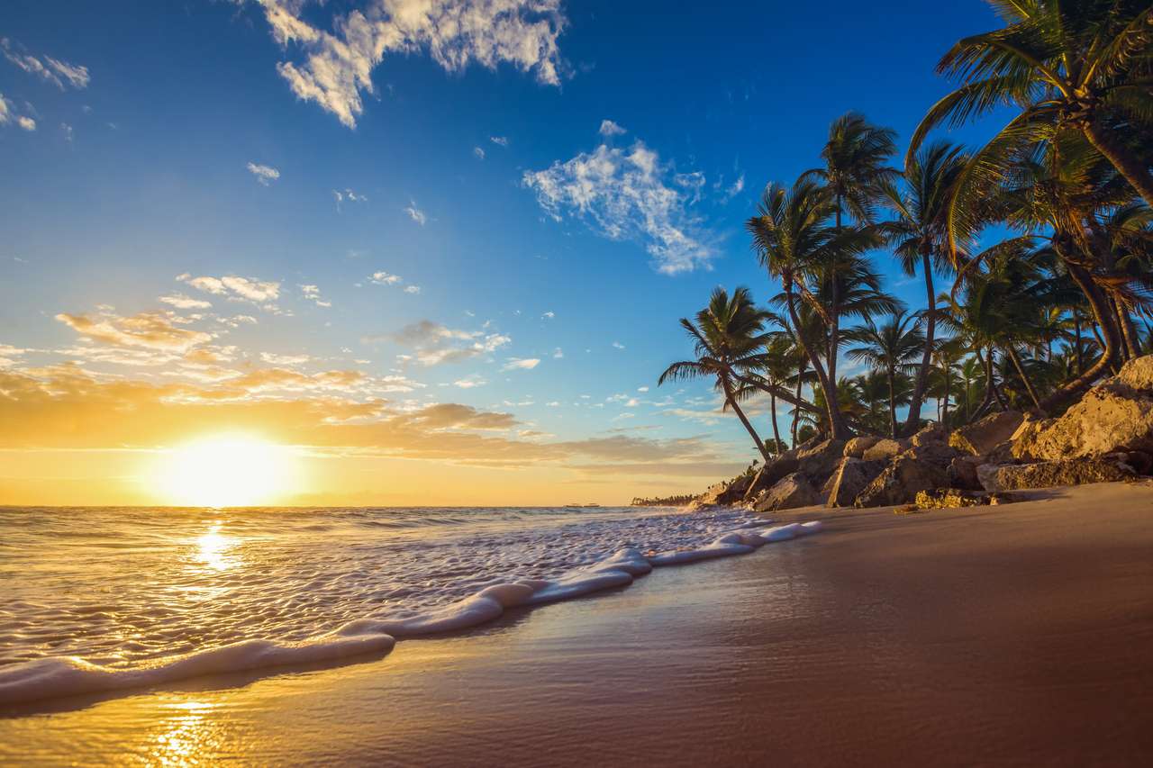 Paradicsom trópusi sziget strandja online puzzle