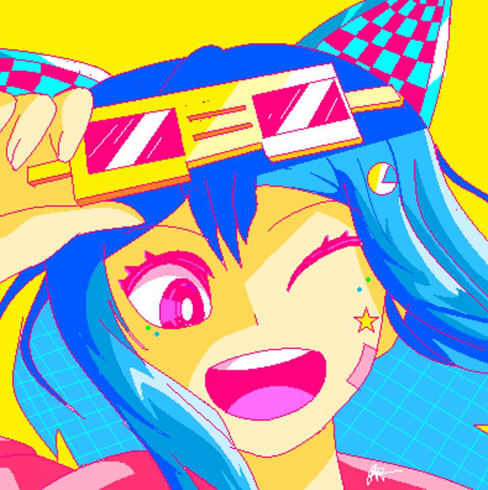 Garota de anime colorida! quebra-cabeças online