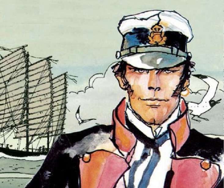 Den äventyrlige sjömannen Corto Maltese av Hugo Pratt pussel på nätet