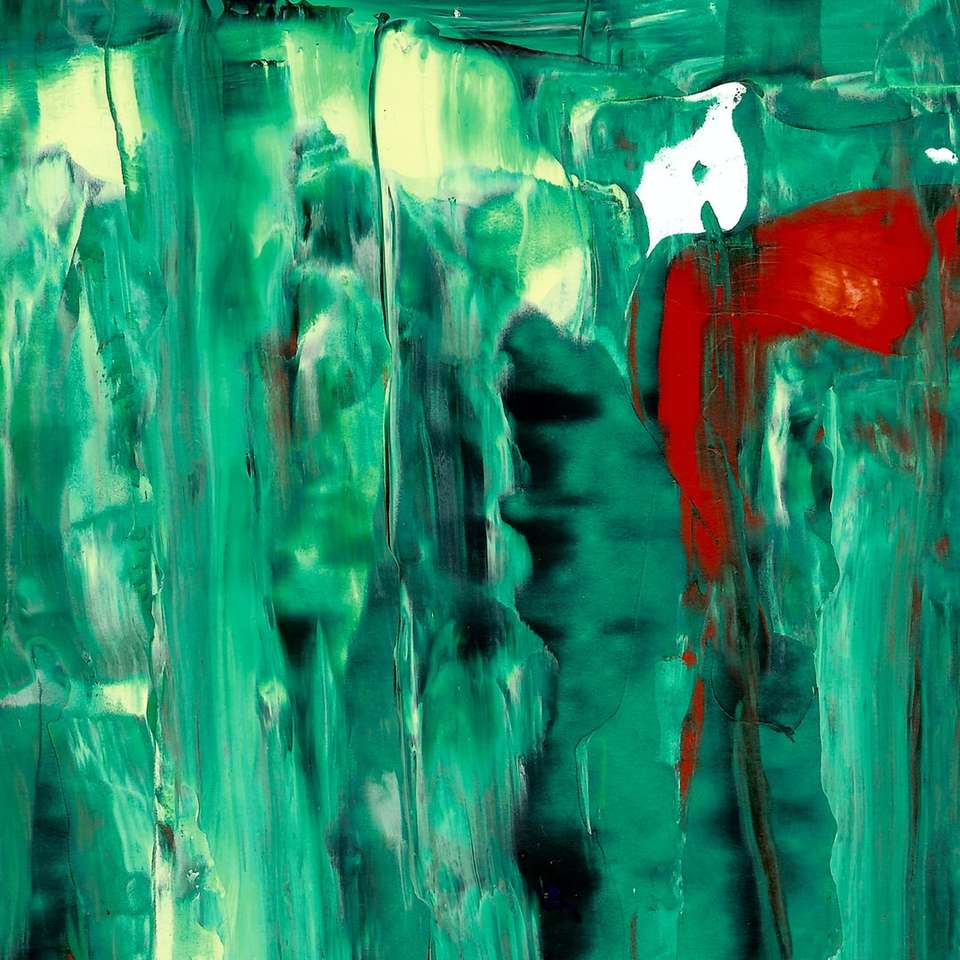 pintura verde y roja rompecabezas en línea