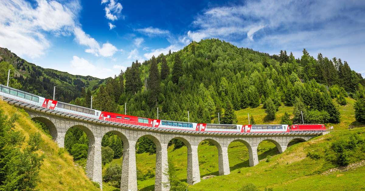 Viaje a través de los Alpes por Rhaetian Railways rompecabezas en línea