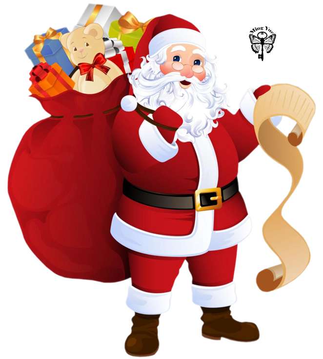 Santa Claus a jeho košík skládačky online