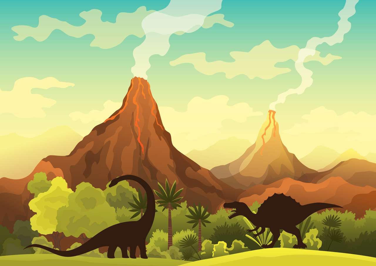 Prehistoric landscape online puzzle
