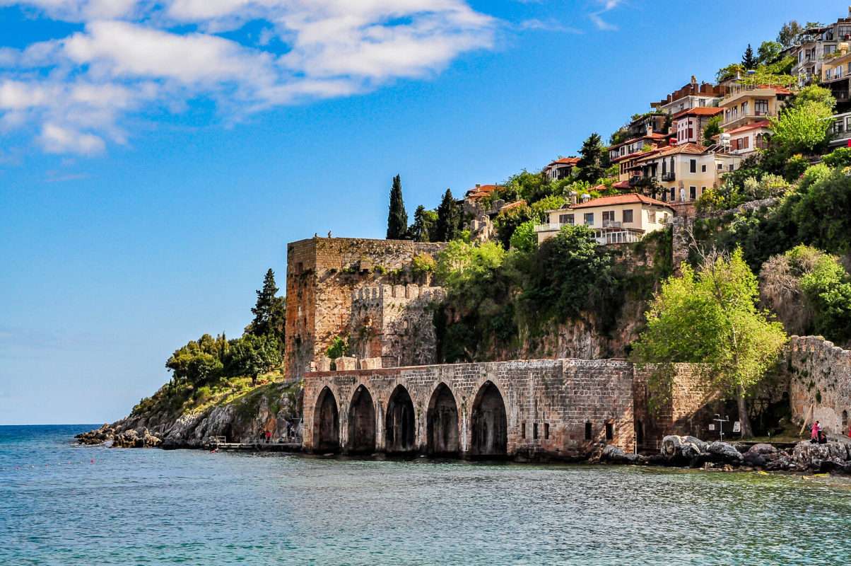 Замъкът Алания - Турция онлайн пъзел