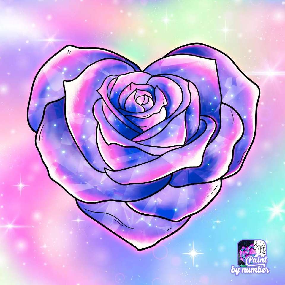 Rosa arcobaleno puzzle online