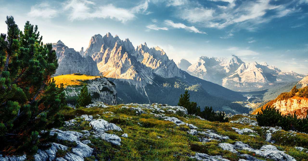 Über den Dolomiten Alpen Online-Puzzle