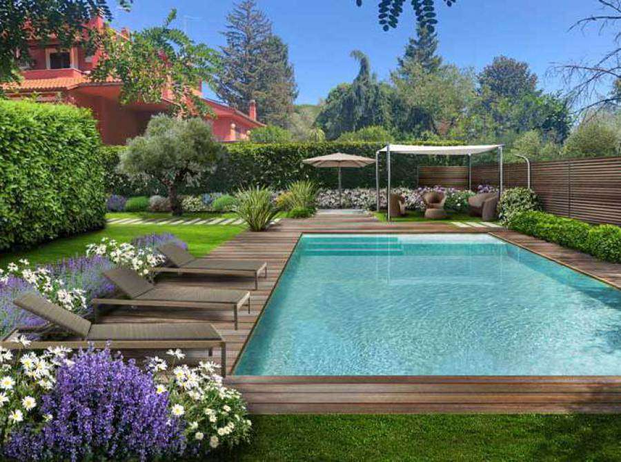 градина-плувен басейн онлайн пъзел