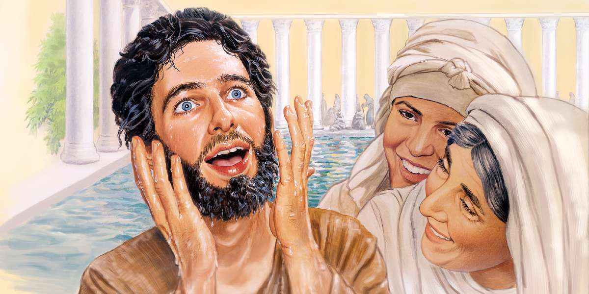 Ježíš uzdravuje slepého muže skládačky online
