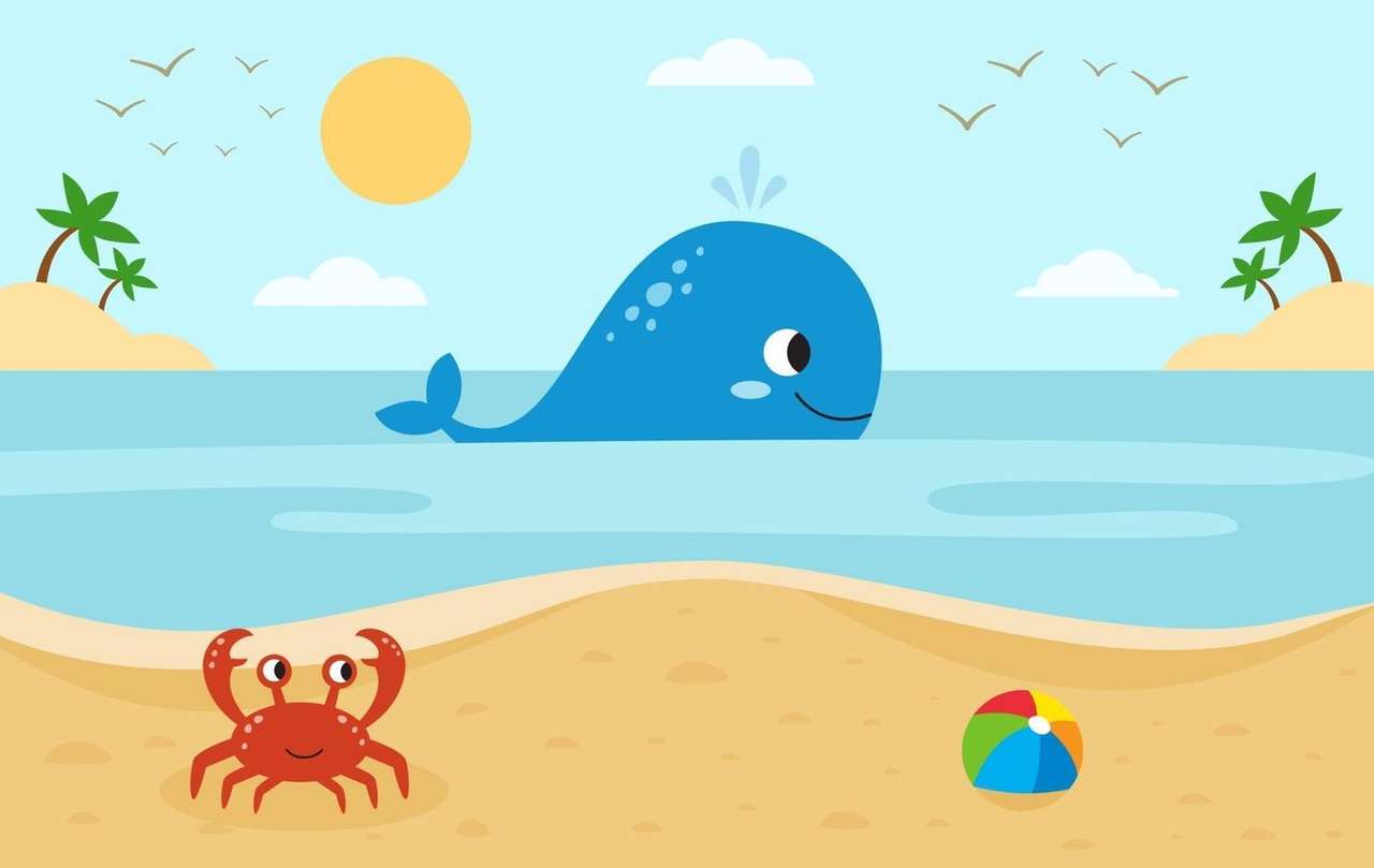Šťastná velryba online puzzle