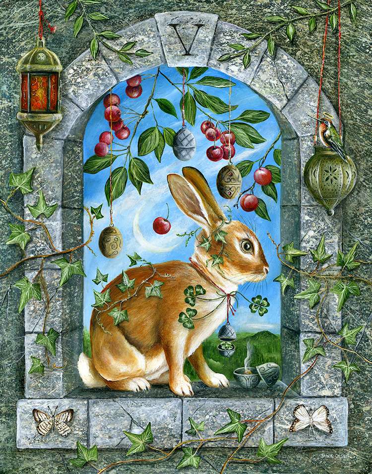 Červený králík Janie Olsen online puzzle