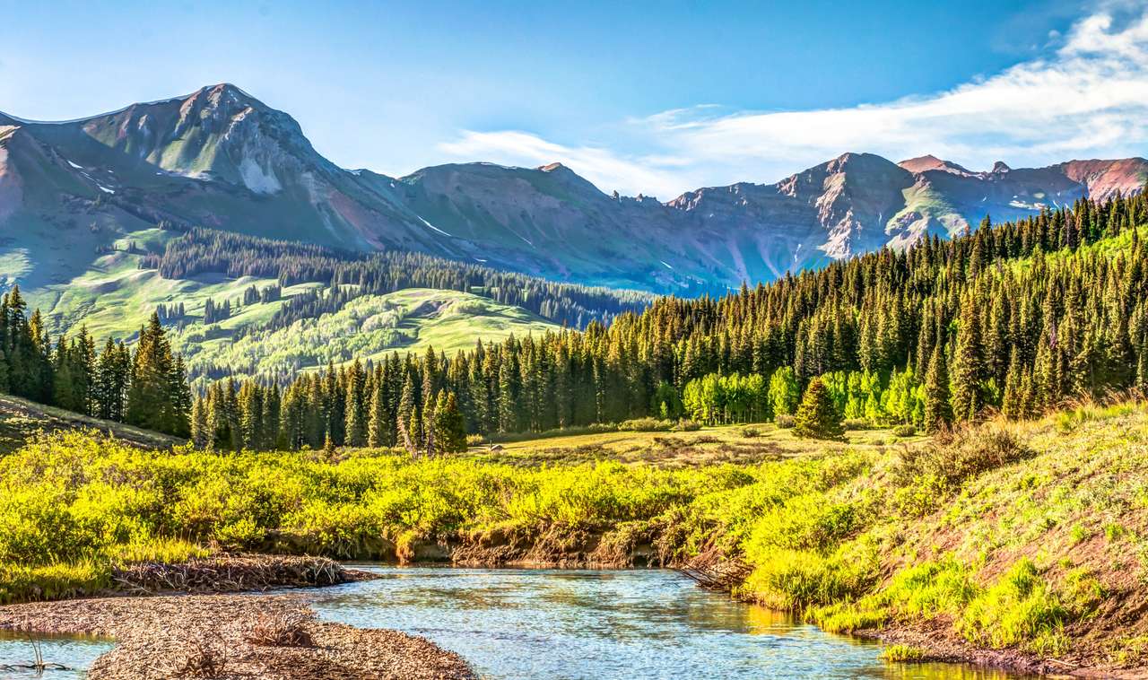 Břidlicová řeka poblíž Crested Butte Colorado online puzzle
