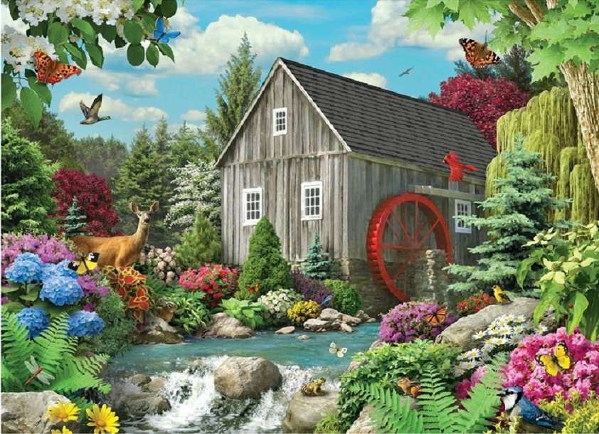 Casa de campo na floresta. puzzle online