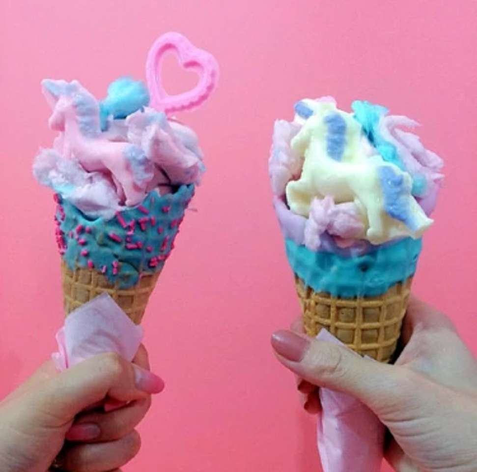 Симпатичные рожки мороженого! онлайн-пазл