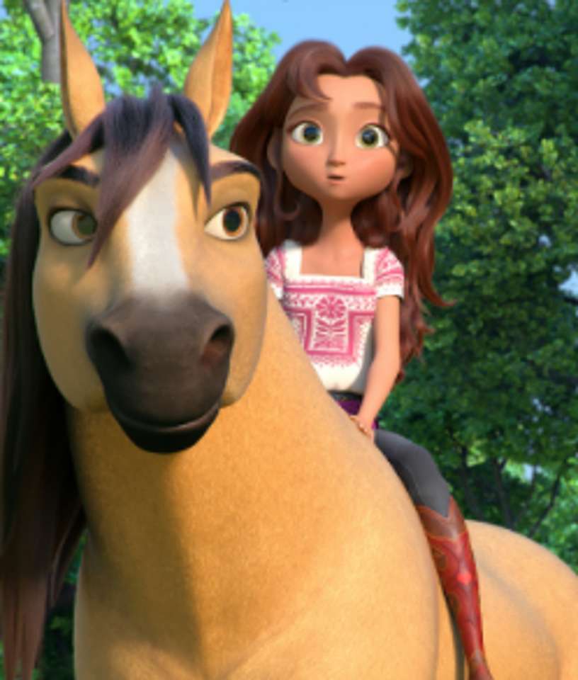 Дівчина і кінь онлайн пазл