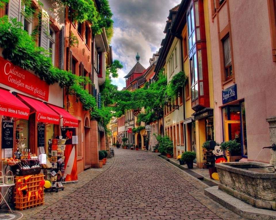 Straße in der Altstadt - Deutschland Puzzlespiel online