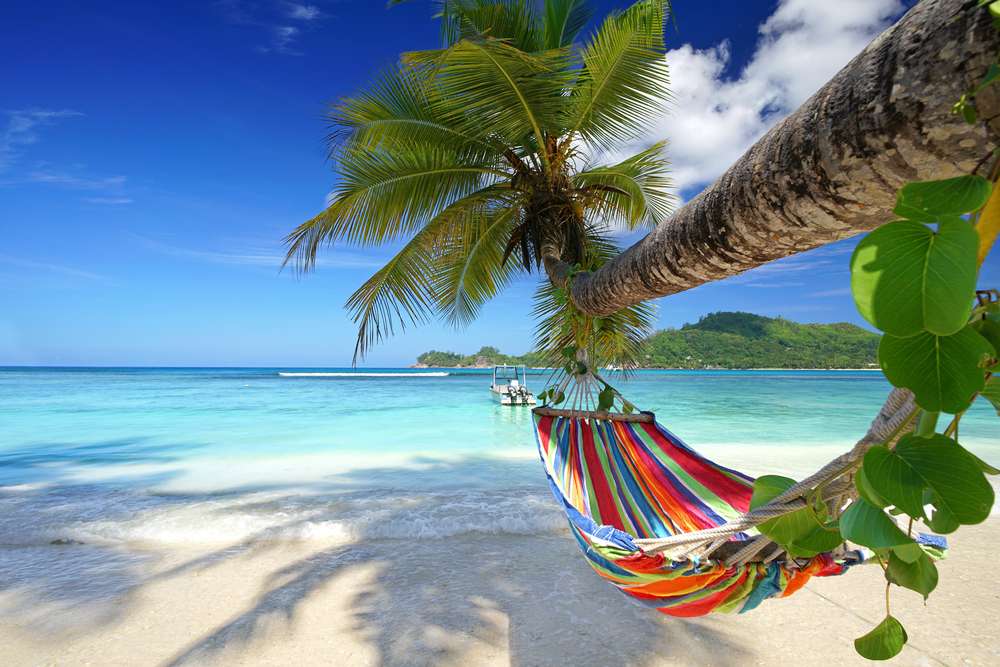Paradisstrand på Seychellerna pussel på nätet