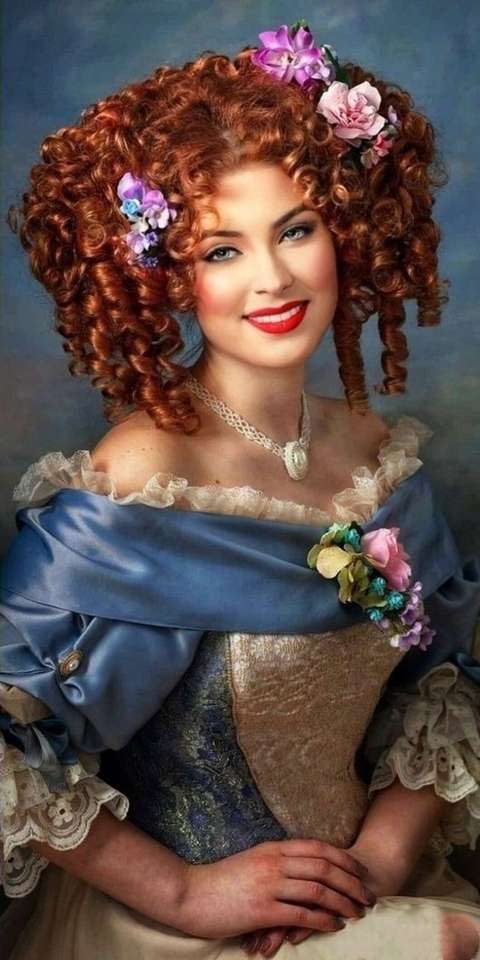 elegante portret vrouw online puzzel
