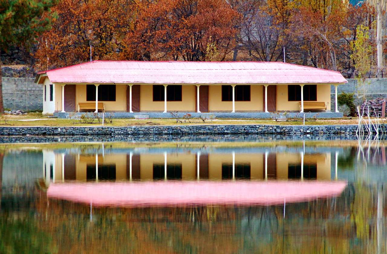 jezero shangrila, skardu, Pákistán online puzzle