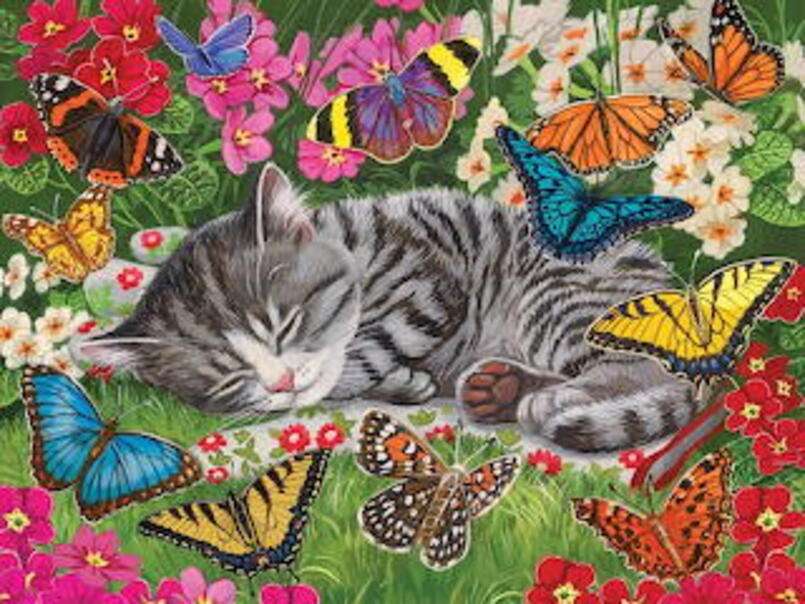 Kitty sleeper jigsaw puzzle online