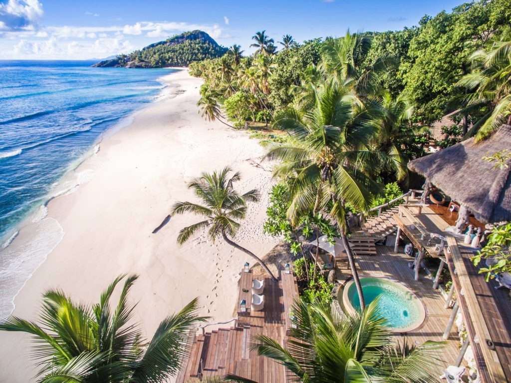 Strand på Seychellerna pussel på nätet
