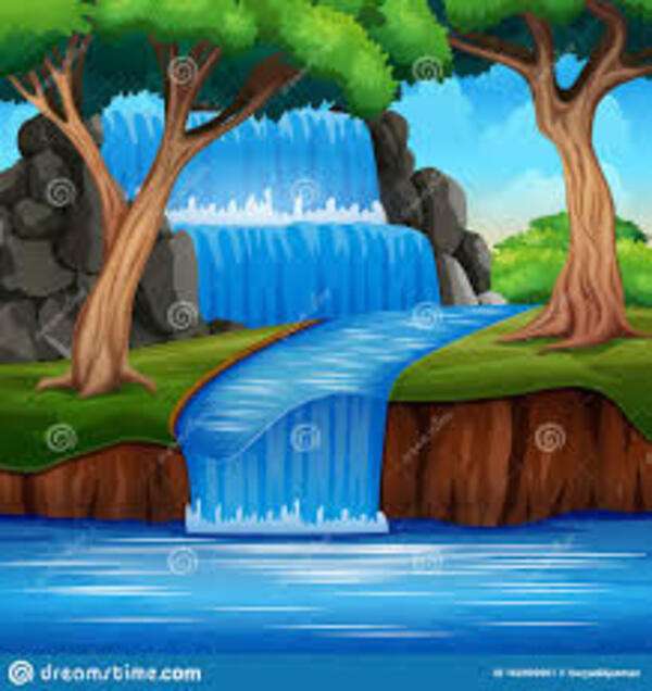 Schöner Wasserfall Puzzlespiel online