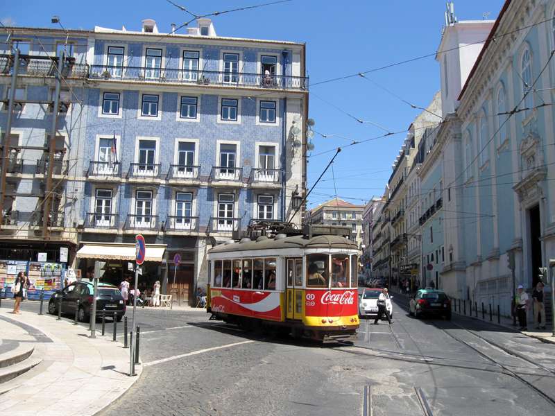 historická tramvaj v Lisabonu skládačky online