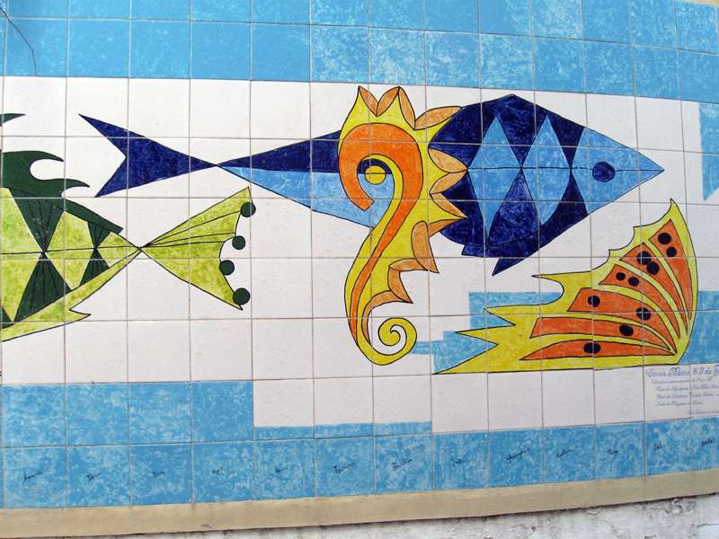 mosaico vicino alla spiaggia in Portogallo puzzle online