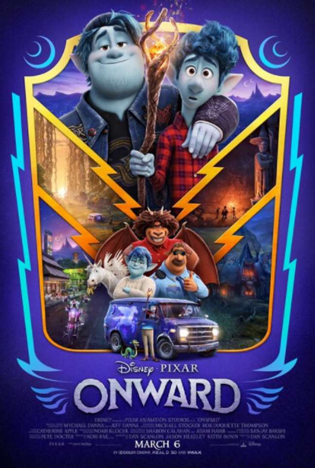Afișul filmului Onward de la Disney și Pixar puzzle online