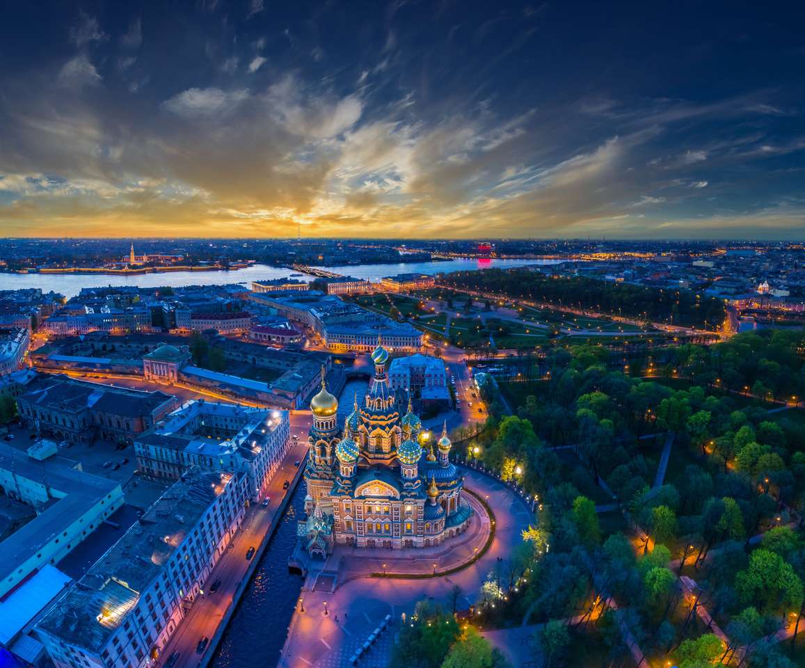 Πανόραμα της Αγίας Πετρούπολης online παζλ