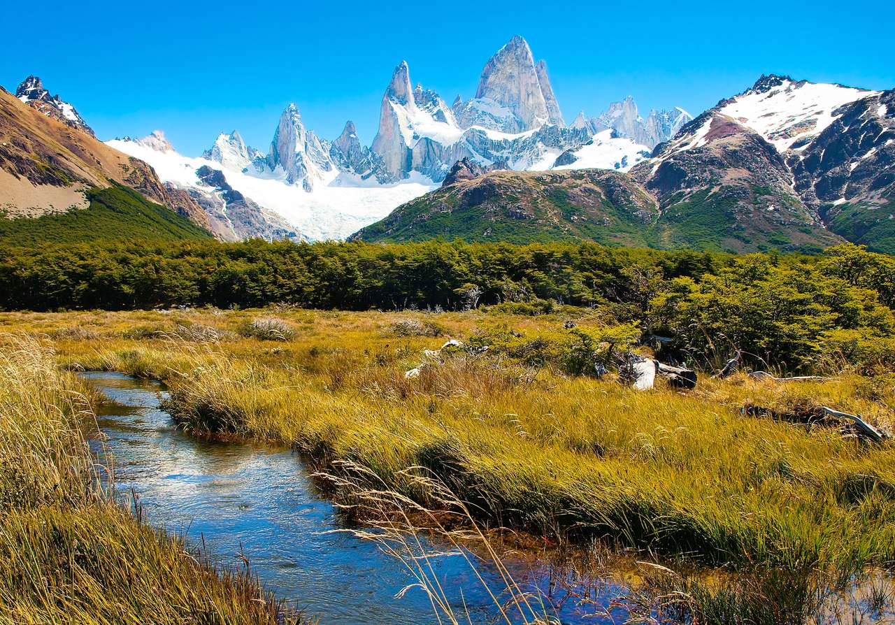 Národní park Los Glaciares, Patagonie, Argentina. online puzzle