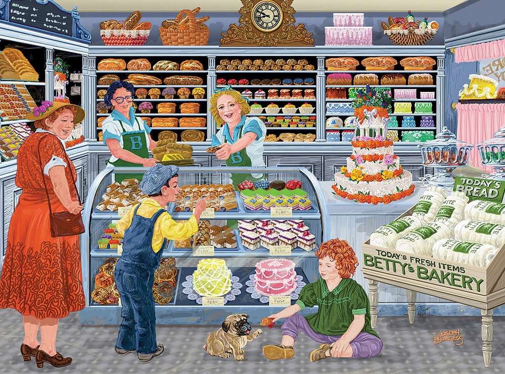 Oma's lekkernijen in de bakkerij legpuzzel online