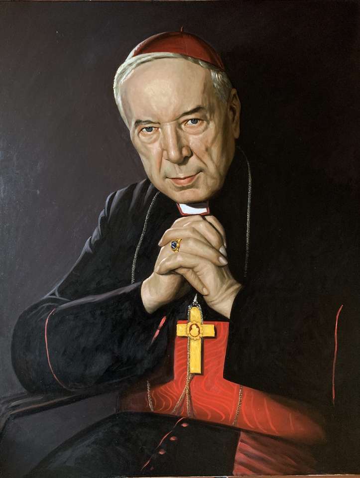 Pussel med fotot av kardinal Wyszyński pussel på nätet