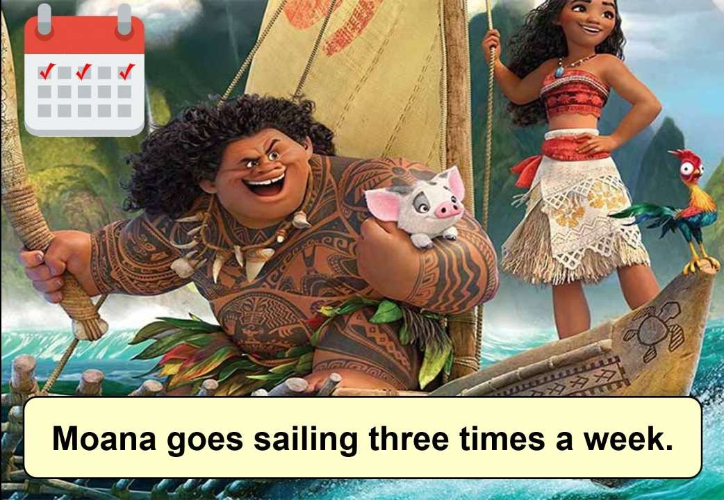 How often does she go sailing? online puzzle