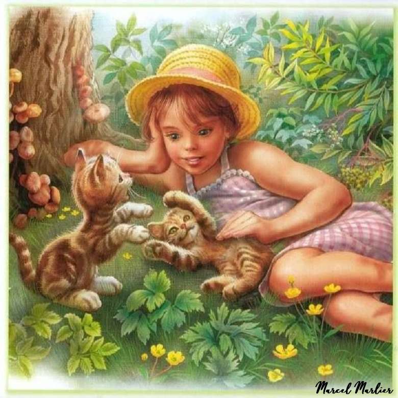Martine en haar kittens: "Ik word dierenarts!" online puzzel