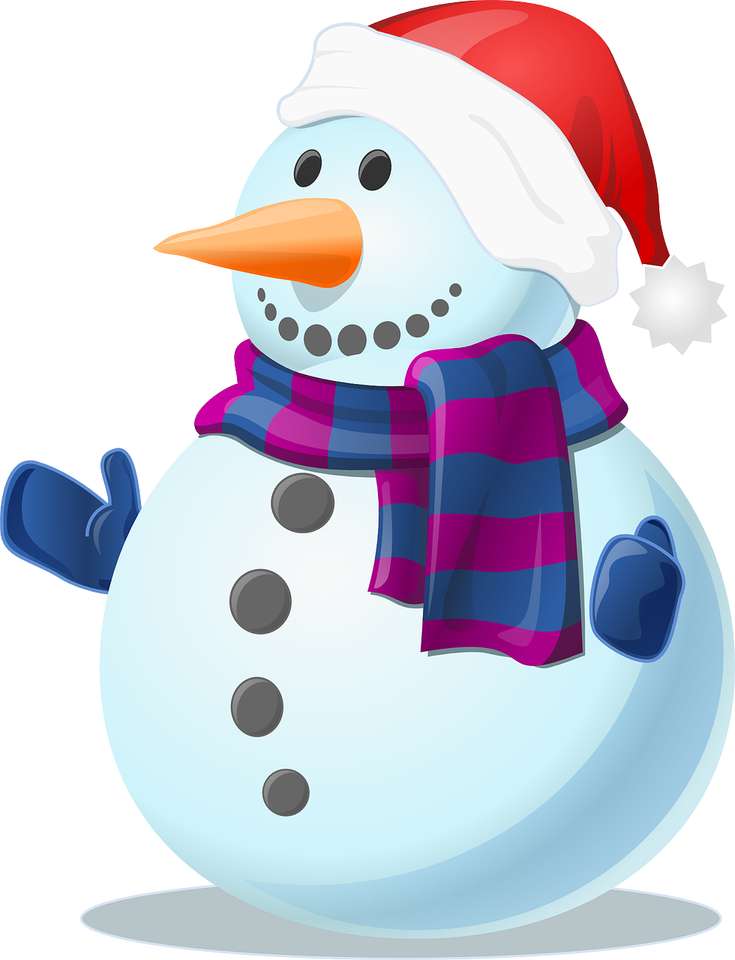 Рождественский снеговик онлайн-пазл