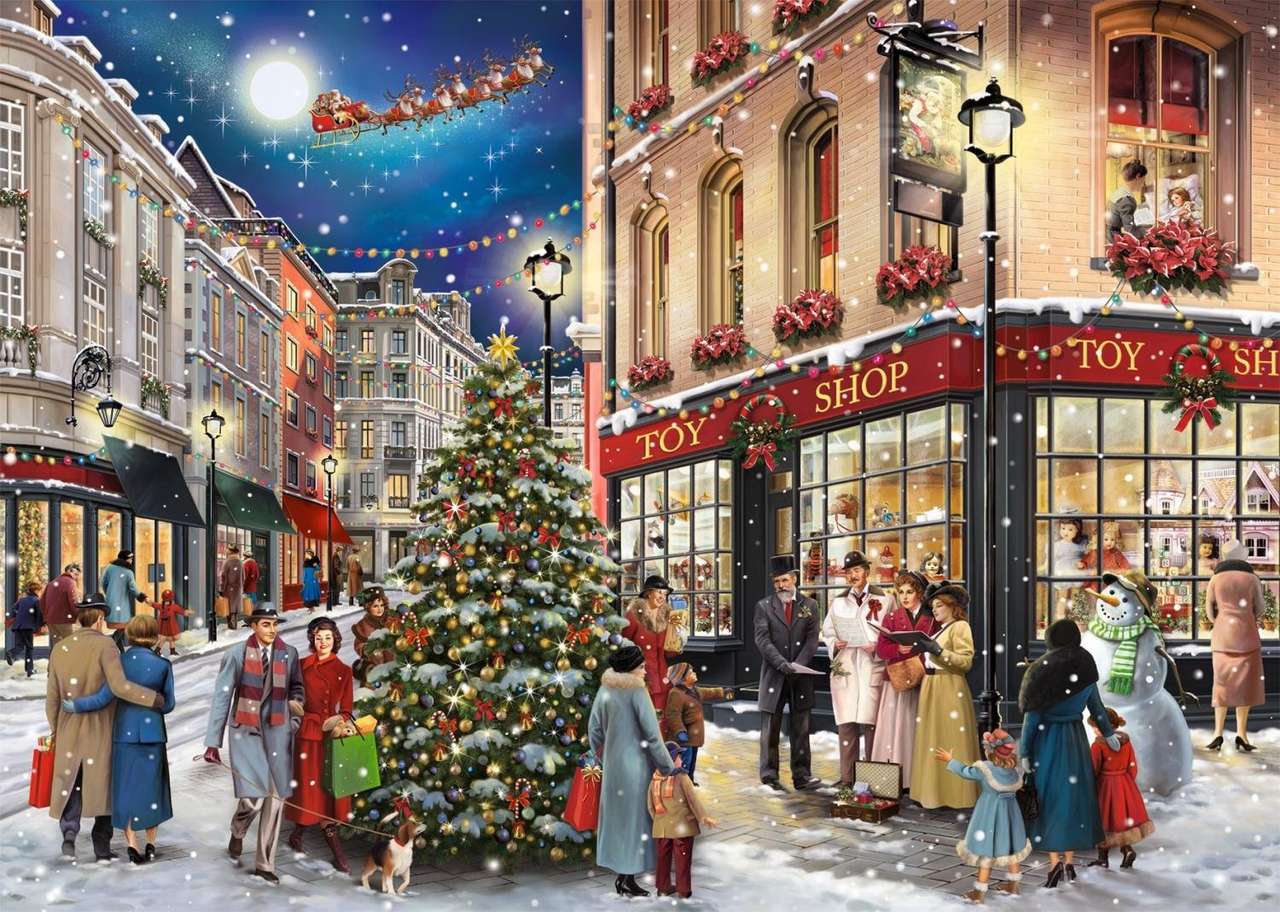 Christmas shopping jigsaw puzzle online