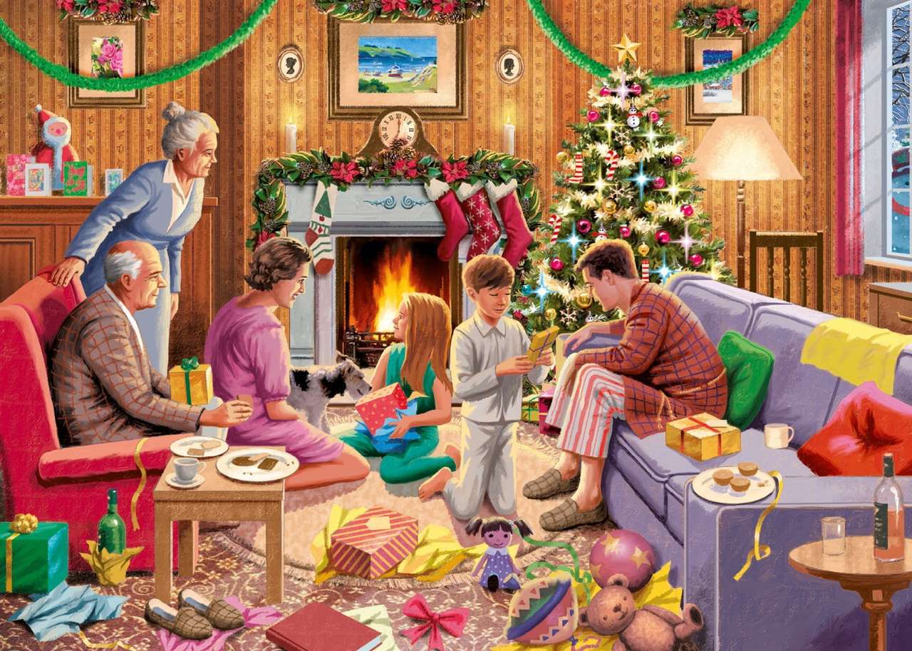 Temps en famille à Noël puzzle en ligne