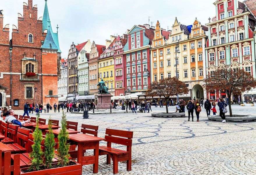 Óváros, bérházak - Wrocław kirakós online