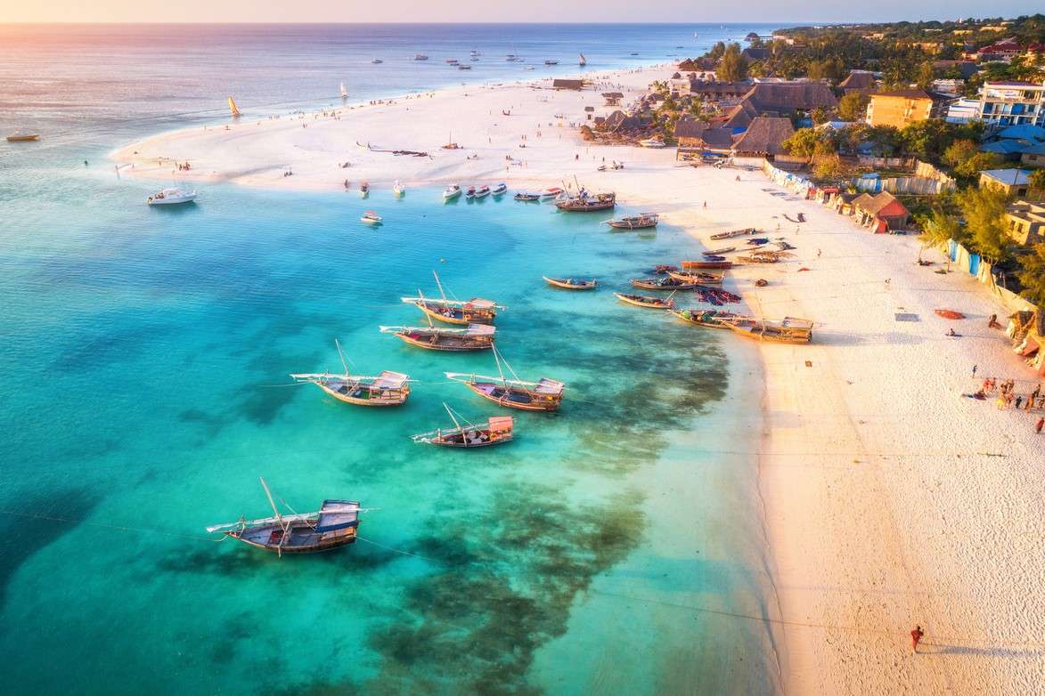 Stranden i Zanzibar pussel på nätet